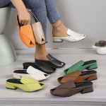 Women's Peep Toe Slide Sandals Solid Color Square Toe Slip On Flat Shoes Casual Outdoor Slide Shoes