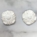 JP732 White Resin Art Nouveau Square 2'S