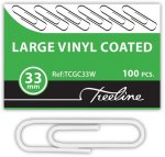 - Pvc Coated White Gemclips 100S - 33MM
