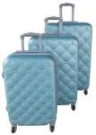 Smte 3 Piece Mooistar 29 Inch Travel Luggage Suitcase Set Aqua Green With Keychain