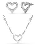 DESTINY Angels Heart Necklace And Earring Set Embellished With Swarovski Crystals