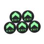 Glow-in-the-dark Exit Sign Stickers Safety Emergency Direction Guide Decal