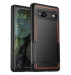 Google Pixel 7A Premium Dual Layer Rugged Neon Series Case Black
