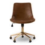 @home Portman Office Chair Brass Leg Tan