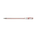 Pentel Pen BK77 0.7MM Fine Ballpoint Crystal Barrel Red