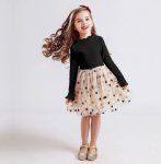 Black And Champaign Star Dress