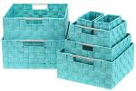 Sorbus Storage Baskets For Organizing Set Of 7 Mesh Hand-woven Design Linen Closet Organizers And Storage Organizer Storage Bask
