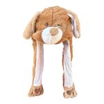 Beige And Brown Dog Light Up Animal Squeeze Hat