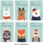 Personalised Christmas Gift Stickers - Furry Friends - Afrikaans