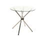 Coty 80CM Round Glass Top Dining Table