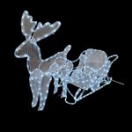 ZYF-D219 Reindeer Sledge With 12M LED Tube Lights White