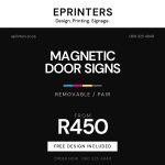 Magnetic Door Signs Pair