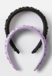 Cotton On Sophia Luxe Headband 2 Pack - Black lilac Drop Beaded