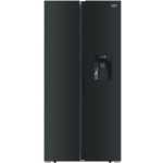 Defy 496LT Black Glass Side By Side Wd Fridge - DFF456