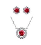 DESTINY Petal July ruby Birthstone Set With Swarovski Crystals