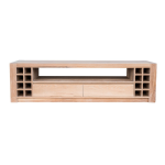 Els Plasma - 1800MML X 450MMD X 600MMH 2 X Handle-less Drawers South African Pine Cotton White Finish