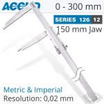 Vernier Caliper 300 Mm 0.05 Mm Acc. 150 Mm 0.02 Mm Grad S steel AC126 012 12