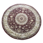 160 X 160CM Red & Beige Turkish Shahrazad Mafy Machine Made Round Rug
