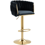Everfurn Princeton Bar Stool Gold And Black