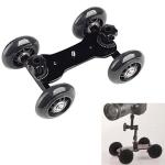 Debo First Generation Camera Truck Floor Table Video Slider Track Dolly Car For Dslr Camera Camcorders Black