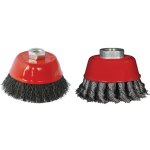 Tork Craft Wire Cup Brush 75MM X M14 Crimped & Knotted Set 2PC For 115MM Grinder