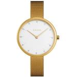 Notat-gold Lds White Dial Gold Mesh Strap V233LXGIMG