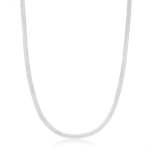 Silver Flat Snake Chain Necklace