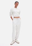 High-waisted Joggers - Light Grey Marl