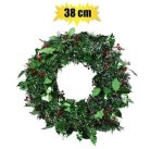 Xmas Wreath Tinsel 38CM