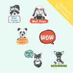 Woodland Creatures Merit Labels - English