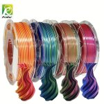 Pla Silk Dual Color 3D Printer Filament 200G 1.75 Mm 3D Printing Material Dimensional Accuracy + - 0.02 Mm Fits Most 3D Printers