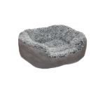 Pet Bedding Grey Lion Faux Suede Oval Bed Small