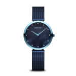 Classic Polished Blue Mesh Bracelet Women's Watch 18132-398