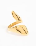 Waterproof Gold Plated Stainless Steel Elongated Wrappedring - M l