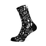 Doodle Black Socks - XL