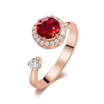 Cde Rotating Birthstone Ring With Swarovski Crystals - January