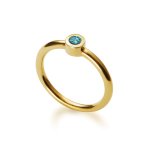 Gemstone Ring 3MM Swiss Blue Topaz