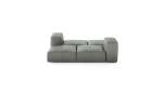 Double Lounger - Leather - Light Grey - 199CM X 168CM