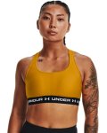 Women's Armour Mid Crossback Sports Bra - Cruise Gold LG