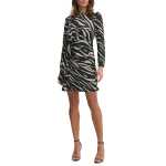 Side Knot A-line Dress -black parchment