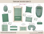 Cot Duvet Bedding Checkered Pennygum Checkered Green