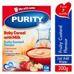 Purity Baby Cereal With Milk Fruity Custard 200G From 7 Months