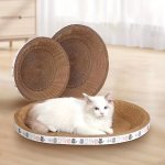 Durable Cat Scratching Board Integrated With Cat Bed Protecting The Sofa From Being Scratched By Cats Large Oval Cat Scratching