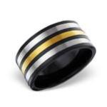 C1027-C17021 - Men's Stainless Steel Band Ring - Size 10