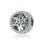 Annmors Family Tree Of Life Charm 925 Silver Pendant Beads With Cubic Zirconioa For Europe Women's Bracelet Mother's Day Jewelry