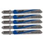 5 Jigsaw Blades Wolfcraft T-shaft Hss Alu Fine Cut