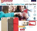 Promate SLIT-I6P Classy Snap-on Leather