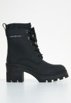 Calvin Klein Chunky Heeled Boot Laceup - Black