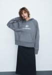 Oversized Motif-detail Hoodie - Dark Grey & The Offspring