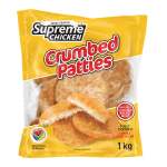 Supreme Chicken Crumbed Patties 1KG